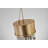 Modern 1-Light Gold LED Single Pendant With Clear And Champagne Crystals