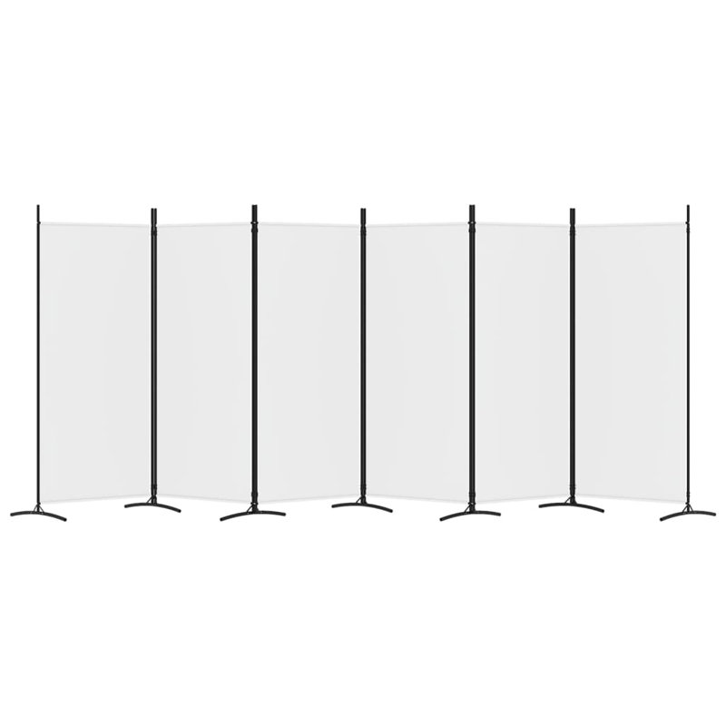 Abdisamad 3 Panel Room Divider, 180cm H x 520cm W, 6, White