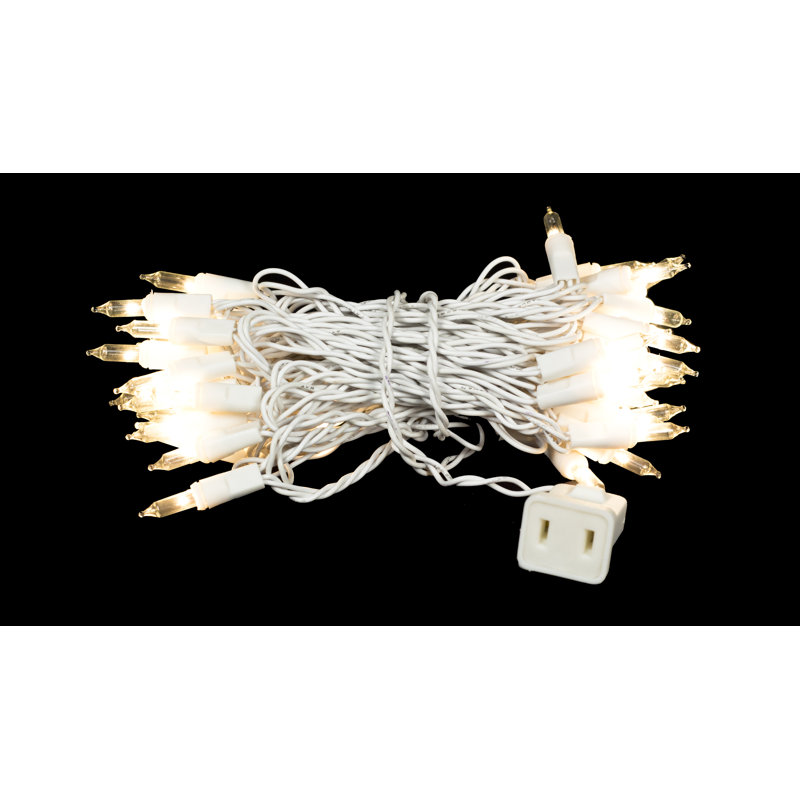 Chessani Outdoor 50 - Bulb 150'' Plug-in Mini String Light, Clear, White