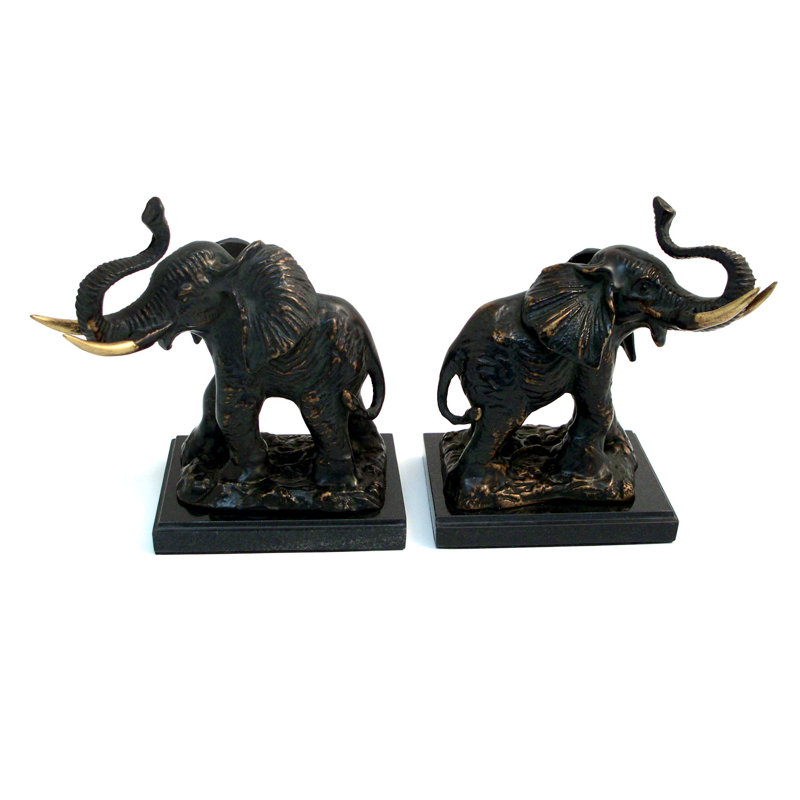Traditional Marble Non-Skid Bookends