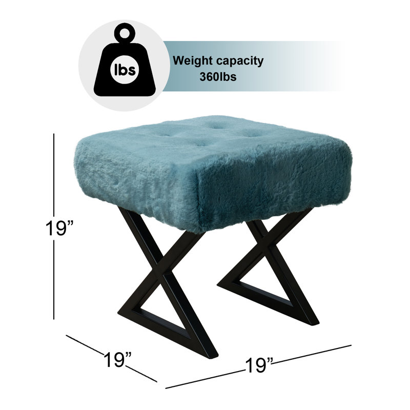Repose-pieds standard large 19 po Kabria, Bleu fumé