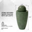  Fontaine de sphère moderne de 26 po avec lumière DEL XBrand, fontaine de sol texturée en pierre pour l'extérieur, boule de bulles zen pour porche de jardin - vert-1625371191
