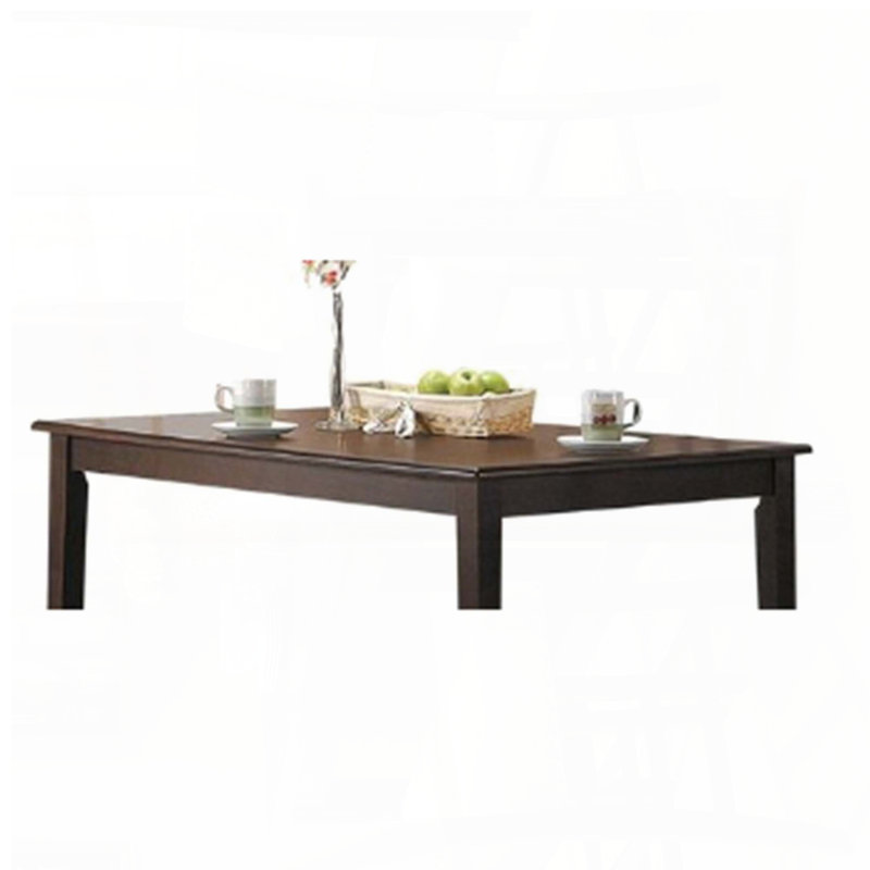 Table à pieds rectangulaire avec finition espresso