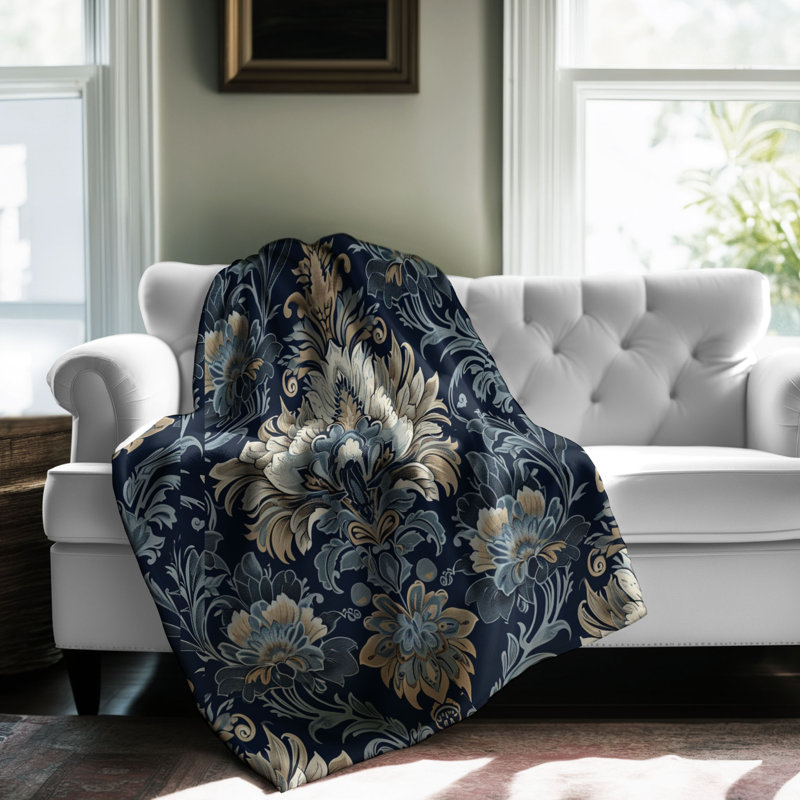 Jeté royal en médaillon - 1 pièce Sherpa Premium, Grand lit