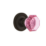 Rope Rosette with Waldorf Pink Door Knob