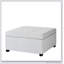 Repose-pieds rectangulaire rembourré en tissu