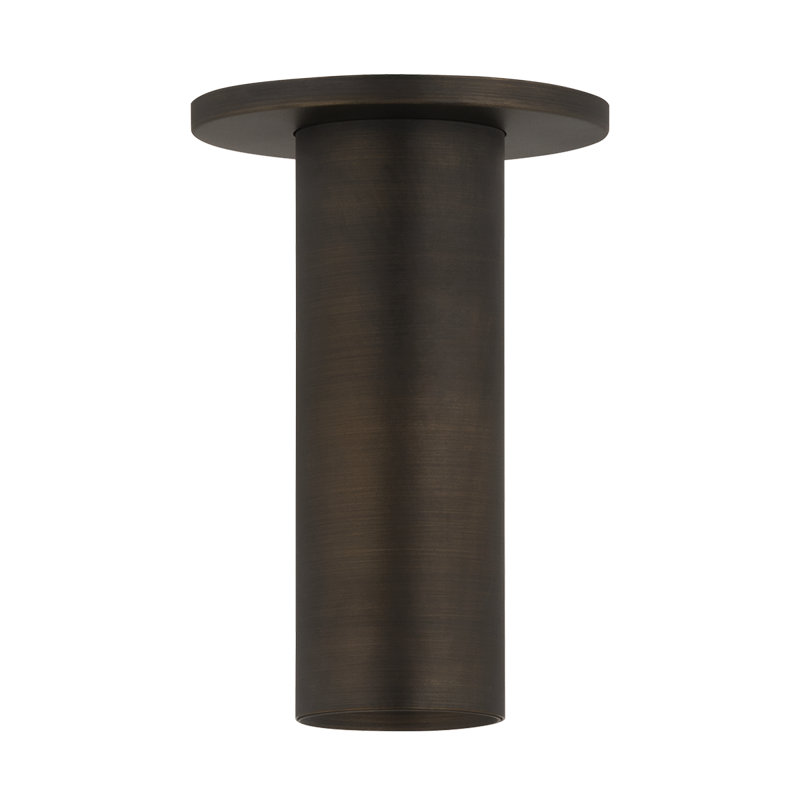 Plafonnier encastré cylindrique 2 po Luxe avec cadre, Bronze vieilli / albâtre
