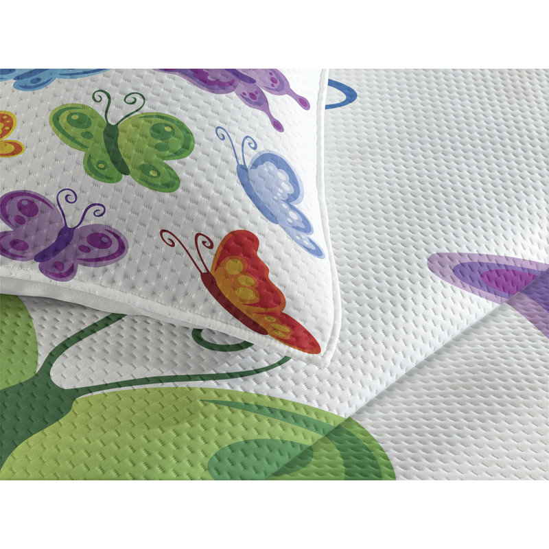 Herbs Polyester Coverlet, King Bedspread + 2 Shams