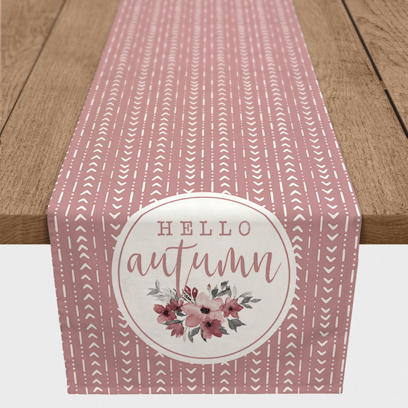 Abree Hello Autumn Boho Table Runner, 72" L x 16" W