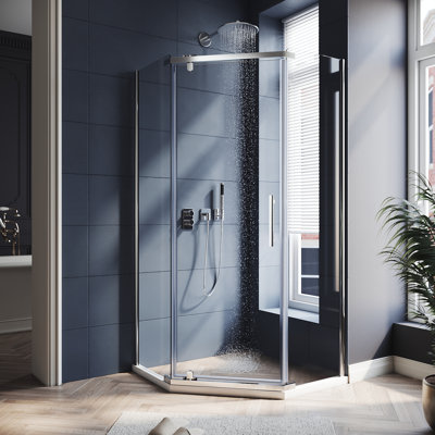 Neo-Angle Corner Shower Enclosure, Pivot Shower Door, 6mm Clear Tempered Glass, 36.5"Wx36.5"Dx72"H