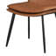 Chaise d'appoint en brun de style tiennee