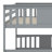 Full Over Full Bunk Bed With Ladder, Wood Bunk Bed With High Guardrail For Kids, Teens, Dorm Rooms-145923027