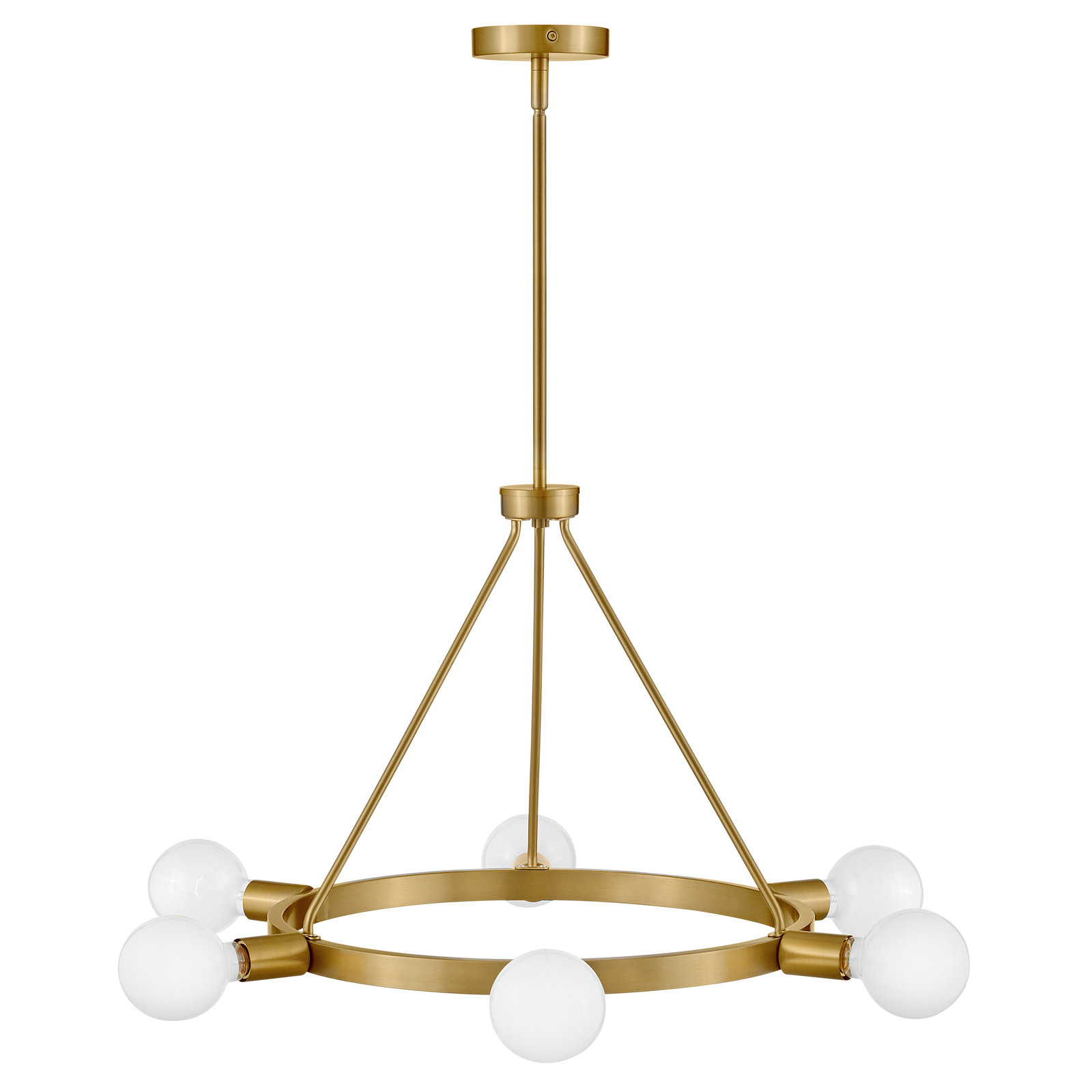 Chianti 6 - Light Chandelier, Lacquered Brass