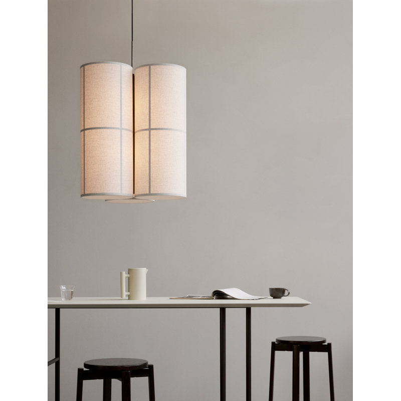 Hashira 3 - Light Pendant, 23.6" H x 14.6" W x 14.6" D, Raw
