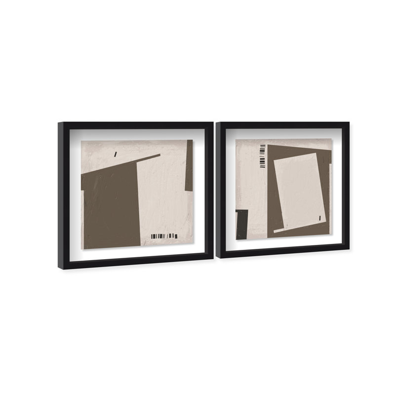 Structural Set Set by Oliver Gal, 25.5"H x 25.5"W, Black Shadowbox