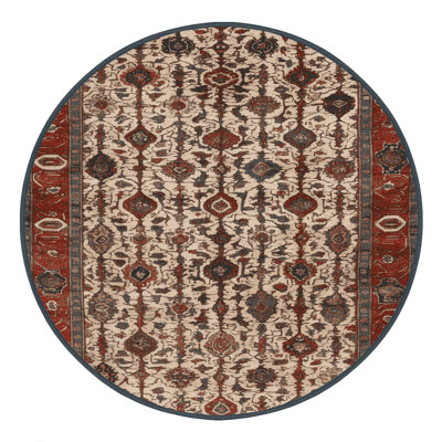 Machine Washable Persian Brown Area Rug