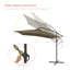 Scarlott 98.3" x 98.3" Square Umbrella-1915426800