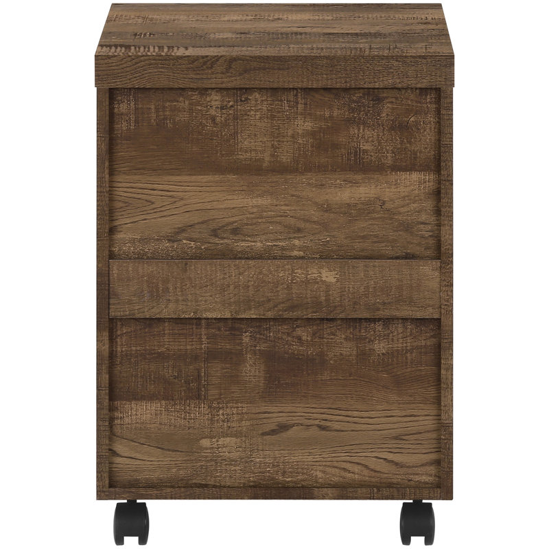 Brown Office File Storage - Mobile Cabinet With Smooth Drawer Operation In For Use Function