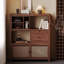 Armoire d'appoint multifonctionnelle en rotin