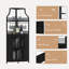 Wine Bottle & Glass Rack Black