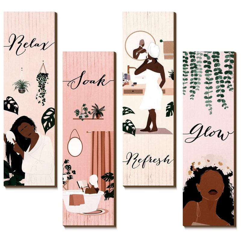 Ensemble d'art mural noir "Black Women Boho"