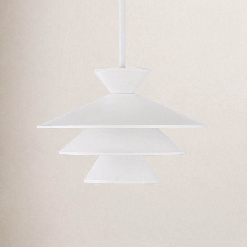Vinnie 1-Light Pendant in White, White