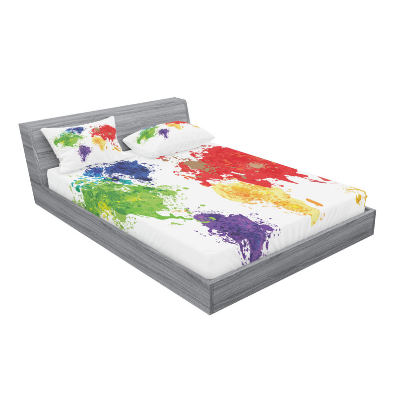Microfiber Sheet Set, Queen Sheet Set with Fitted Sheet