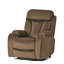 Fauteuil releveur électrique avec télécommande, revêtement en velours antidérapant, rangement latéral, brun