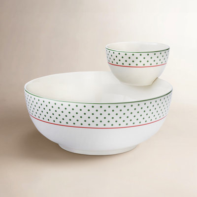 Christmas Tree Polka Dot Chip and Dip
