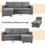 Moda Form 3-Seater L-Shaped Sofa Bed, Convertible Corner Sofa with Reversible Chaise & Pull Out Trundle Bed  for Small Living Rooms, Apartments-313341045-529014193