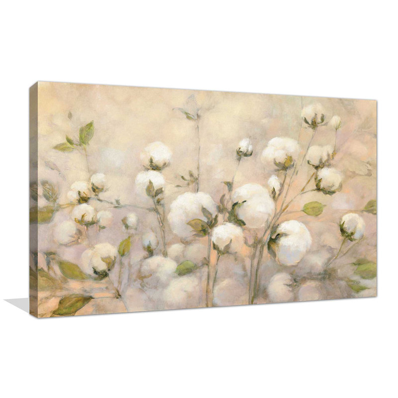 «Cotton Field», reproduction de peinture acrylique sur toile, H 18 po x l 30 po x P 1 po, Toile tendue
