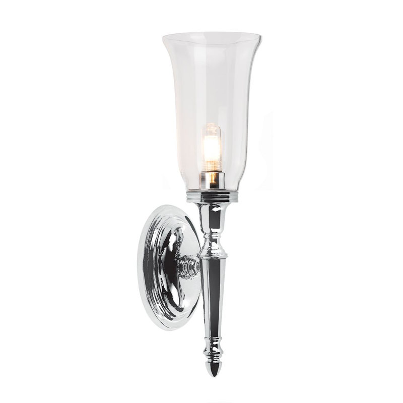 Dryden 1 Light Bath Sconce, Polished Chrome