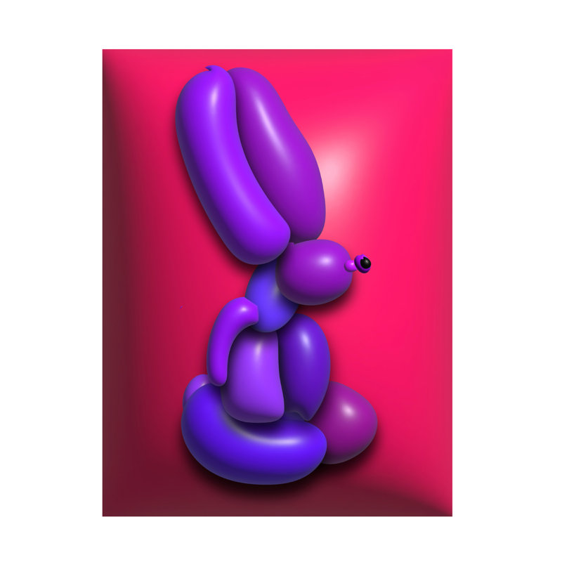 «Takun Williams Bunny», art sur toile, H 14 po x l 19 po