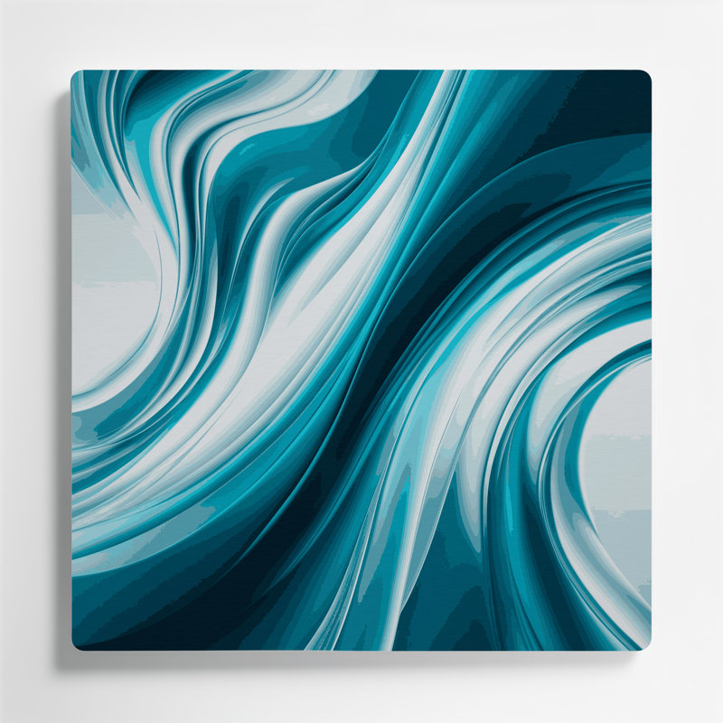 Gradient abstrait 45, art mural en métal bleu, H 8 po x l 8 po