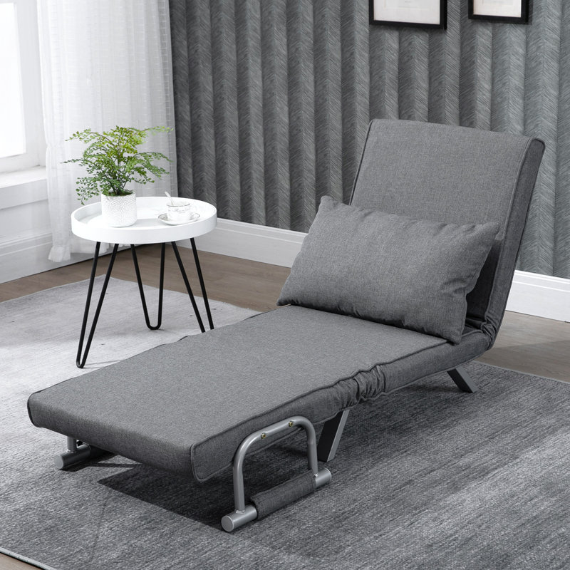 Longoria Single 25.6" Wide Tight Back Futon Chair, Gray/Microfiber/ Microsuede