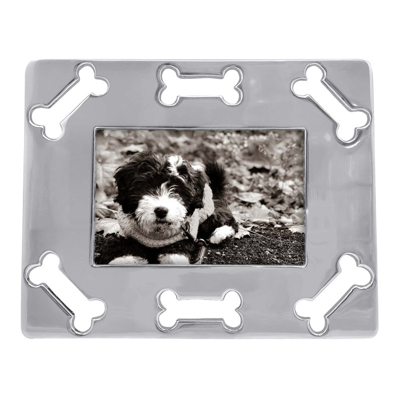 Silver Metal Beveled Picture Frame