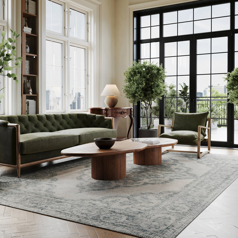 Padma Lakshmi Istanbul Hand-Tufted Ornate Border Wool-Blend Rug, Rectangle 8'6" x 11'6"