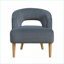 Chaise d'appoint en velours gris anthracite pelucheux, sièges de salon en bois massif pour adultes, 1 pièce