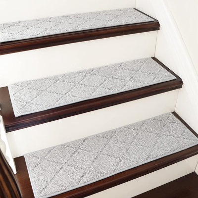 Tapis d'escalier gris Dredi / beige