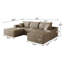 Canapé modulaire Cloud avec 1 repose-pieds (chameau)-622447845