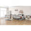 Lit superposé double au-dessus de double avec tiroirs et échelle pour chambre à coucher, mobilier de chambre d'amis - gris