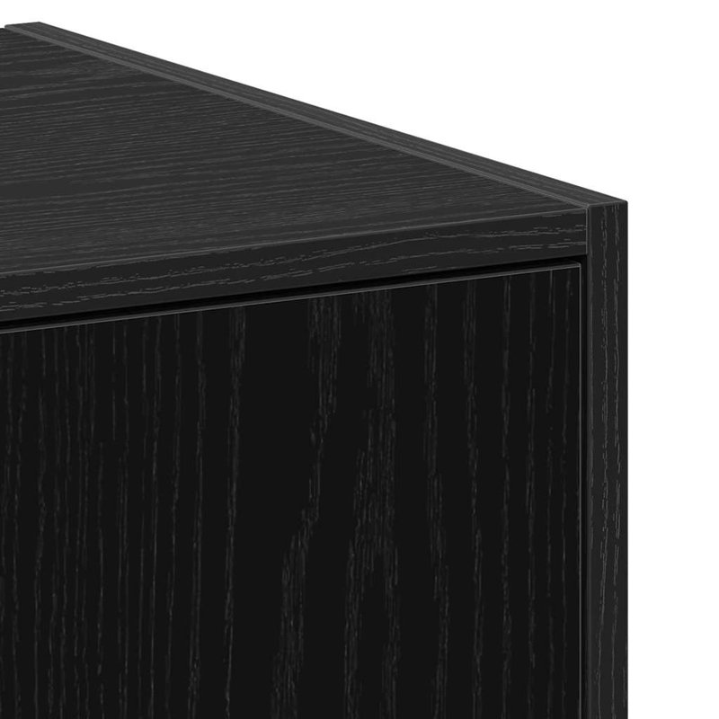 Apothecary Cabinet Black Oak Engineered Wood, 77.5cm H x 41cm W x 30cm D