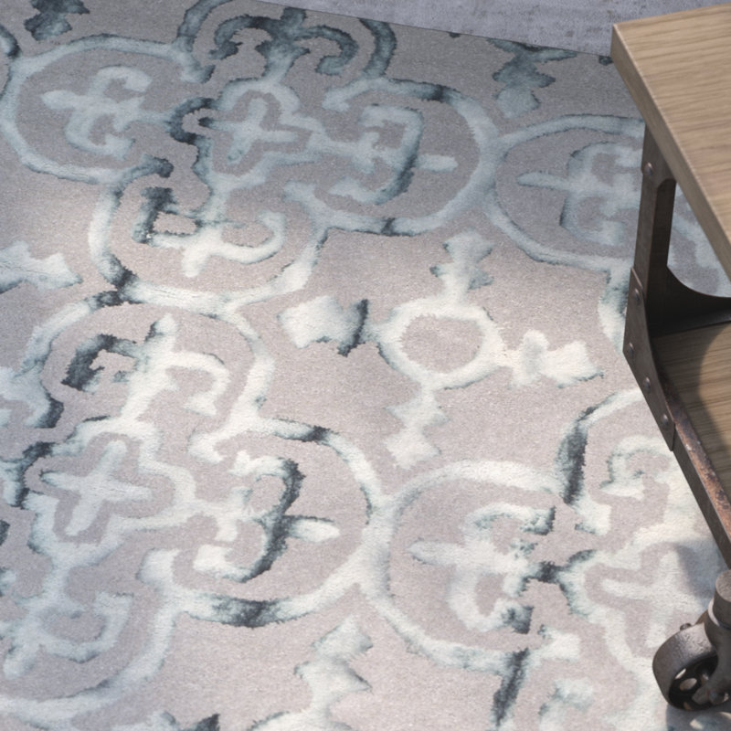 Tapis en laine touffeté à la main Budde, Rectangle 2 pi x 3 pi