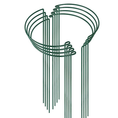 Plant Support Stakes – 8 Pack Heavy Duty  Metal Cage 10" x 24" Peony Cages and Supports for Tomato, Hydrangea, Indoor Outdoor Plants