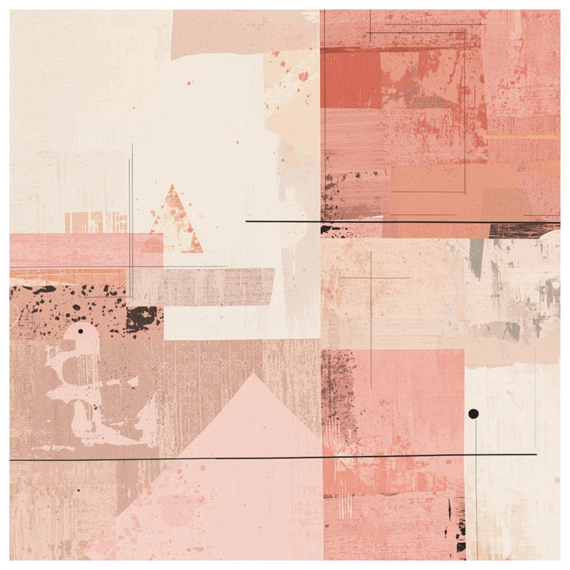 Couvertures texturées abstraites roses, L 50 po x H 60 po