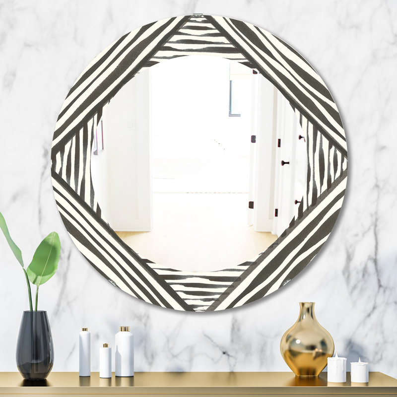 Minimalist Graphics II Flat Wall Mirror, 23.6" H x 23.6" W