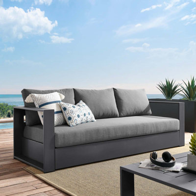 Modway Tahoe Outdoor Patio Powder-Coated Aluminum Sofa