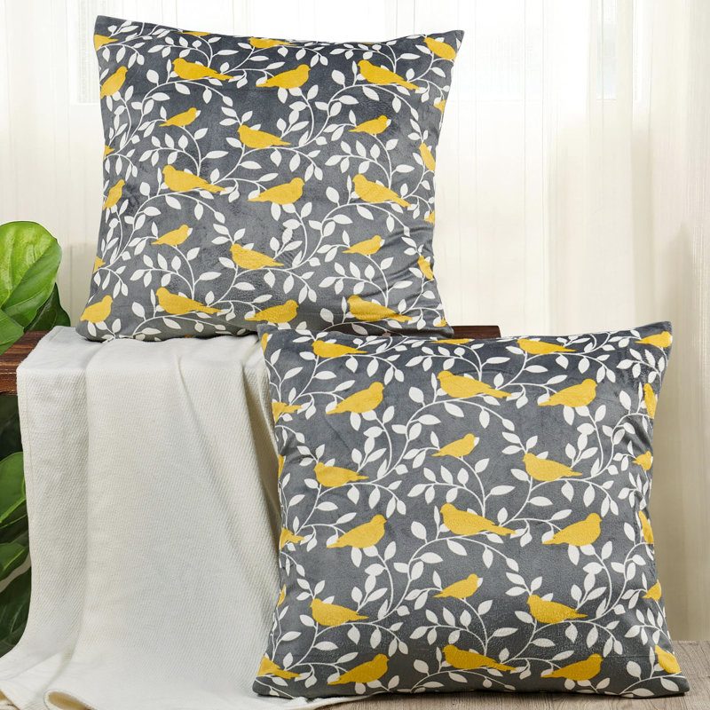 Floral Square Cushion Cover, 66cm x 66cm