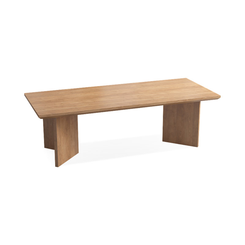 Bureau rectangulaire en bois massif Burlywood, H 29,53 po x l 94,49 po x P 39,37 po