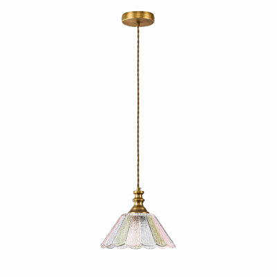 Lustre en verre de couleur macaron